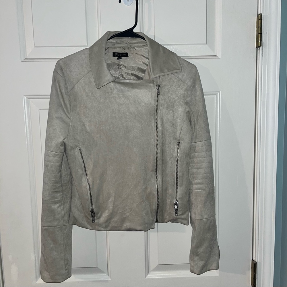 Shinestar Faux Suede Moto Jacket